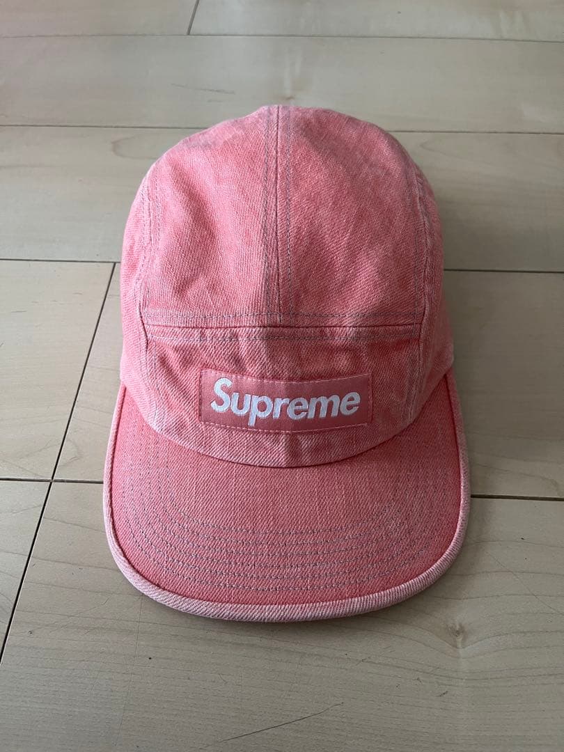 Supreme ピンクキャップ ☆23AW WEEK2☆Supreme Waxed Cotton Camp Cap (Supreme/キャップ