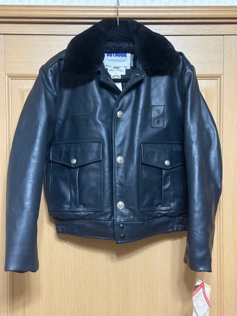 OUTDOOR レザージャケット ブラック 38 OUTDOOR レザージャケット ブラック 38 ファッション メンズ