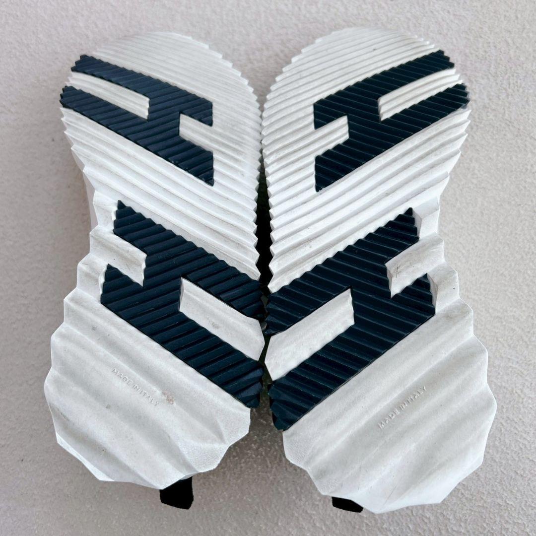 HERMES エルメス　バウンシング　スニーカー　レザー　白×紺　26.5cm