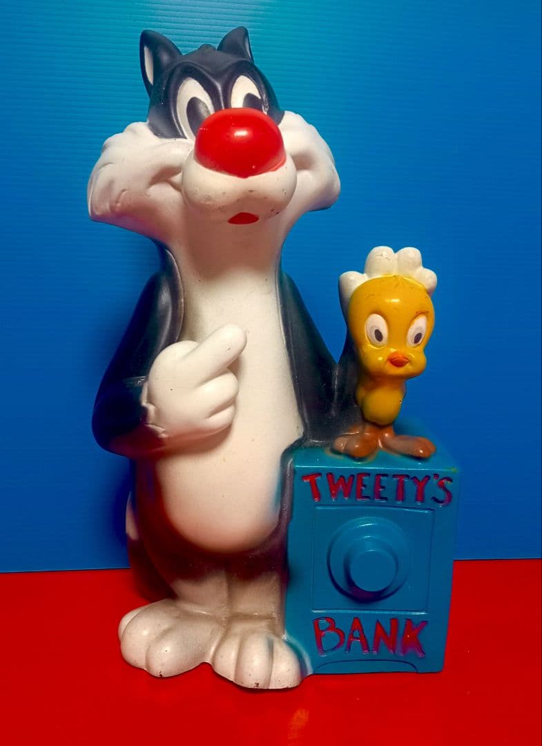 1972年米国製 ヴィンテージシルベスター＆トゥイーティーピギーバンク貯金箱
