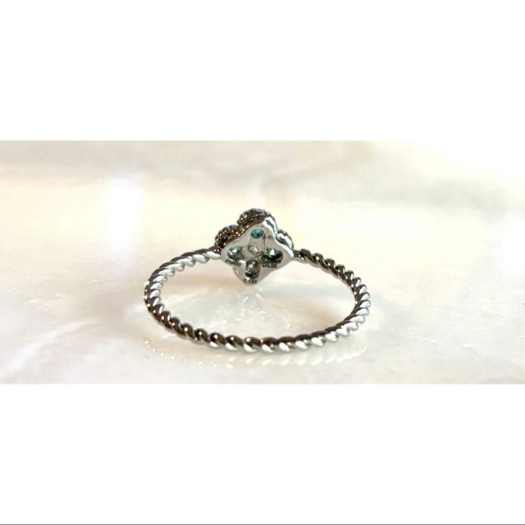 《新品》大幅天然パライバ　ダイヤ　リング　刻印あり　pt900