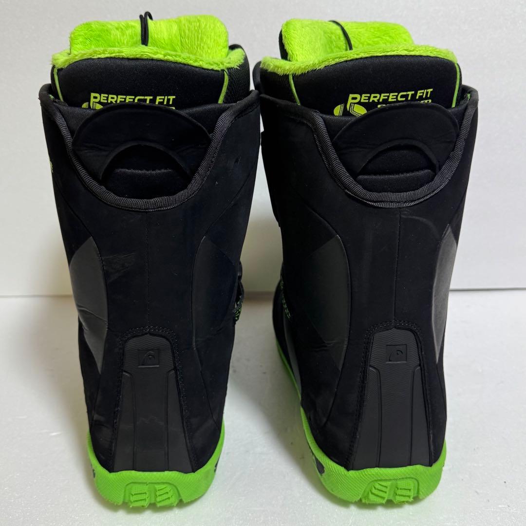 25.5cm HEAD THREE スノーボードブーツ ブラック/グリーン黒緑