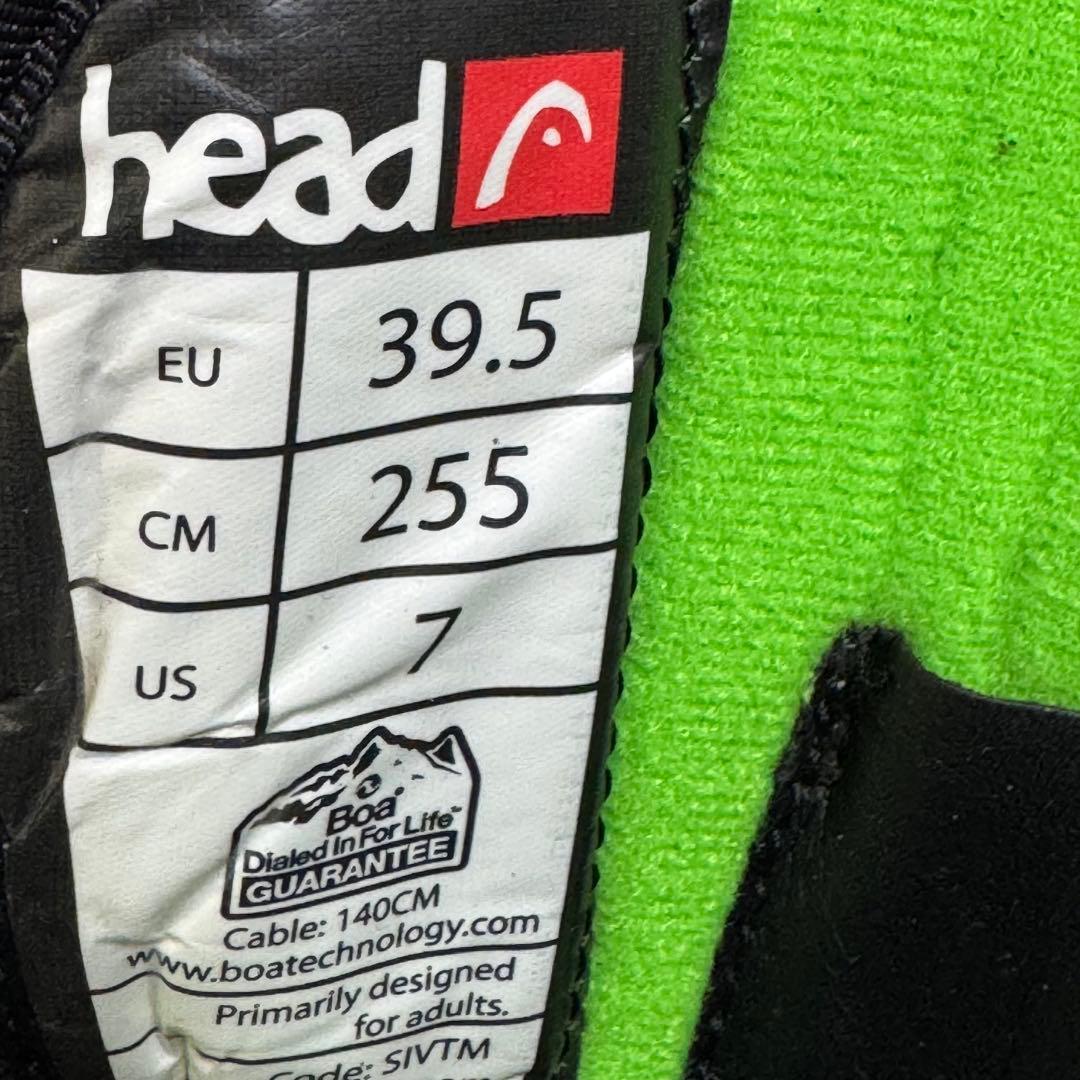 25.5cm HEAD THREE スノーボードブーツ ブラック/グリーン黒緑