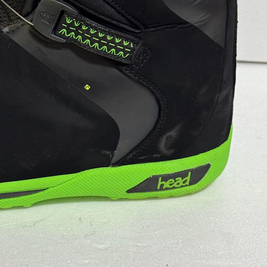 25.5cm HEAD THREE スノーボードブーツ ブラック/グリーン黒緑