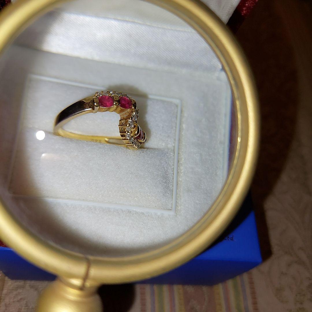 最終値段足立宝石店宝石鑑別所付18金ルビーダイヤモンドファッション