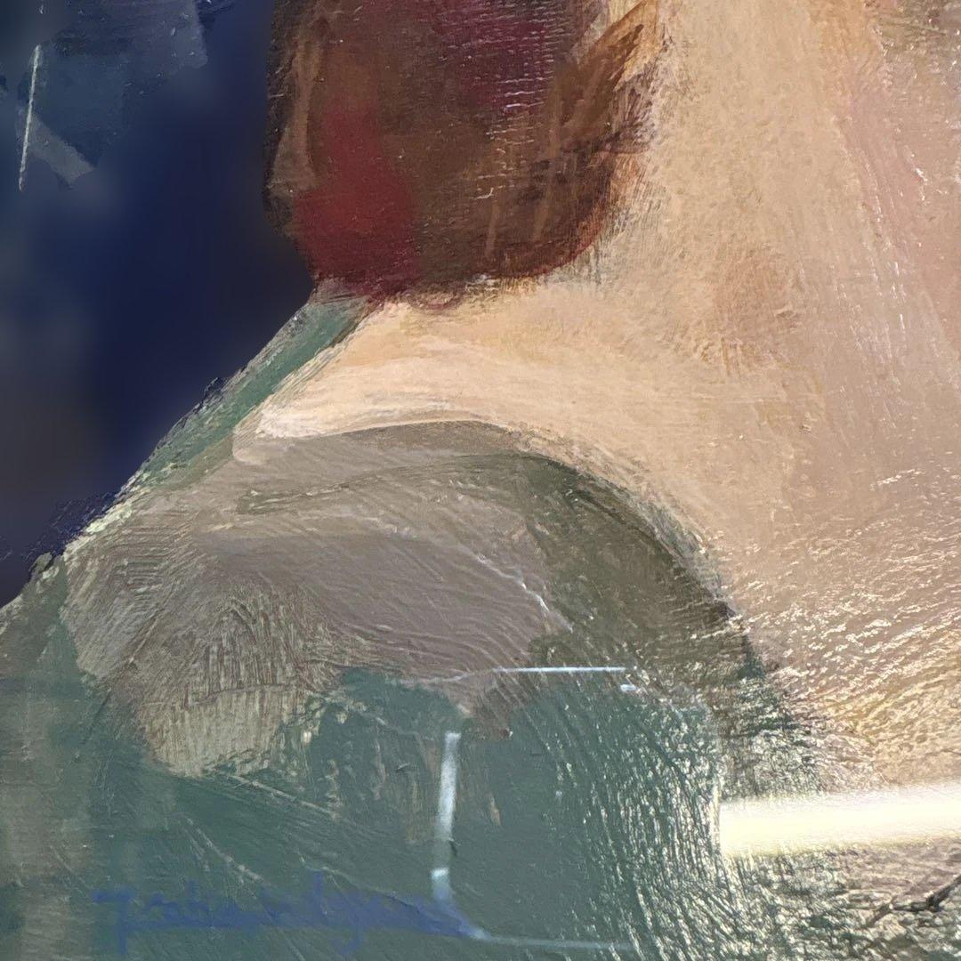 女性の肖像画 油彩　宇多川格 星を数えて　2014年