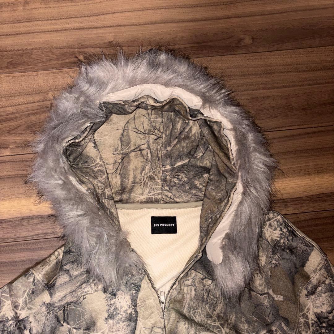 9sproject FUR ZIP HOODIE - REALTREE - メルカリ