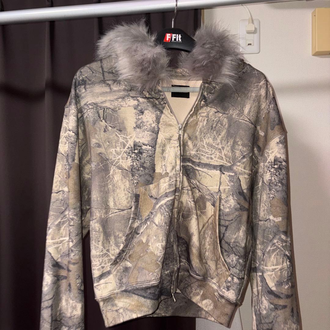 9sproject FUR ZIP HOODIE - REALTREE - メルカリ