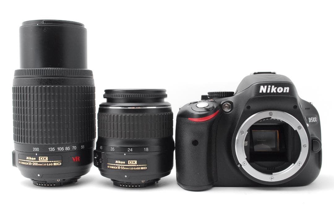 新品級ショット数】Nikon D5100 スマホ転送 ダブルレンズ 自撮り