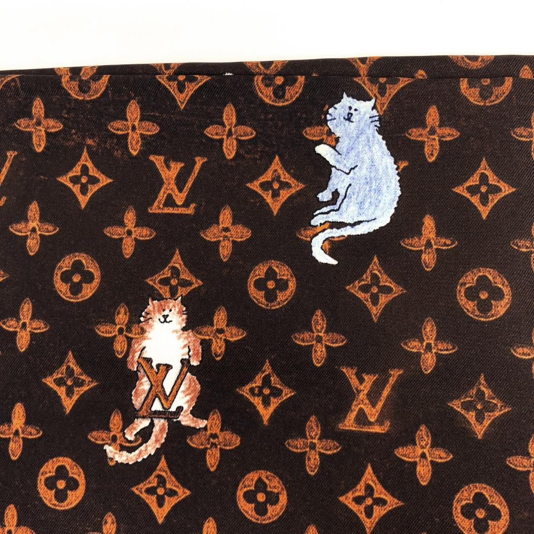 未使用 LOUIS VUITTON ルイヴィトン キャットグラム スカーフ 90