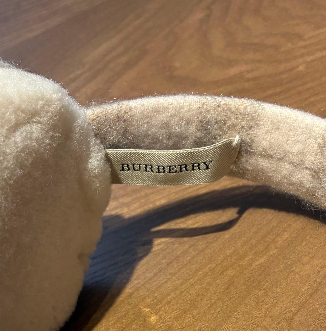希少/未使用】BURBERRY カシミヤ ノバチェック イヤーマフ クリーム