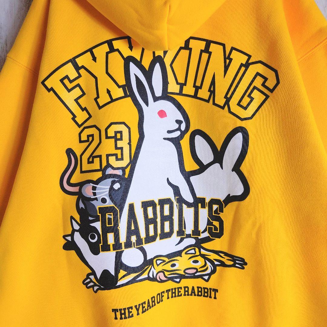 超希少デザイン】FR2 色情兎 兎 ビッグラビット バックロゴ パーカー