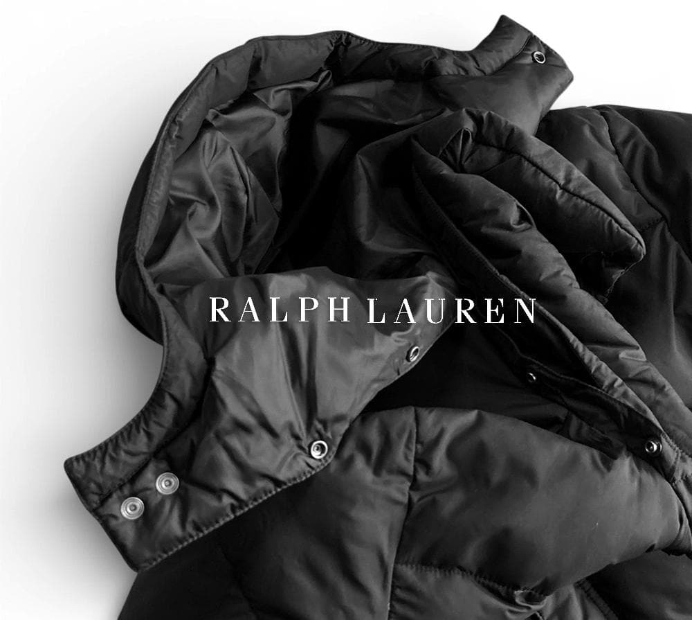 未使用級 ポロラルフローレン ポニー刺繍 2WAYフード 極暖ダウンコート