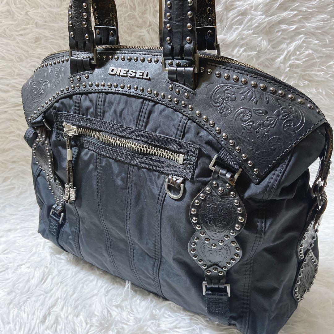 もも ⭐️ディーゼル　トートバッグ　ナイロン　レザー　大容量　A4サイズ VitaFelice（ヴィータフェリーチェ） トートバッグ メンズ 本革 A4