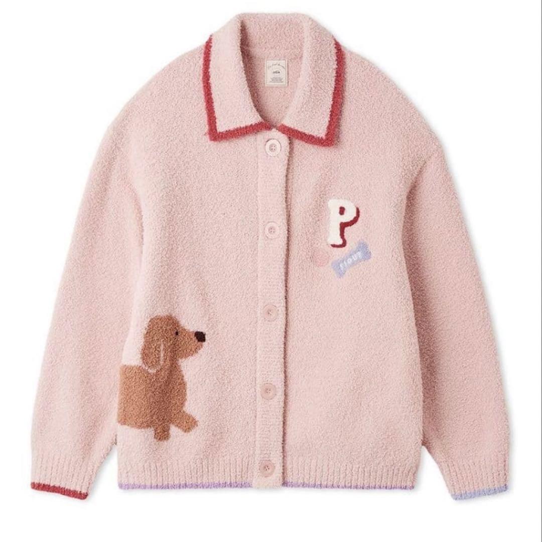 【新品】 ジェラピケ ベビモコダックスフンドジャガードカーディガン ダックス ジェラートピケ gelato pique ベビモコダックスフンドジャガード