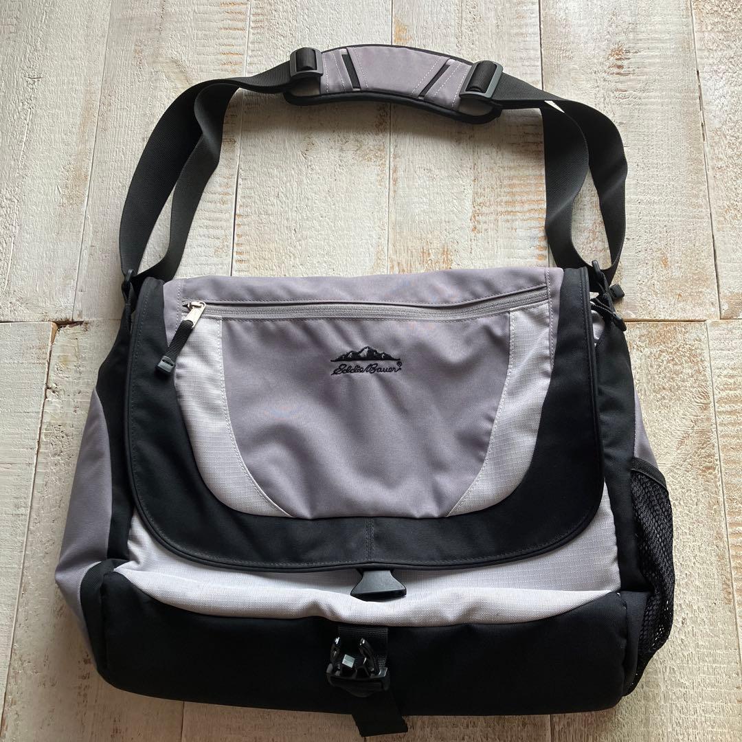 エディーバウアー メッセンジャーバッグ ショルダーバッグ グレー×黒