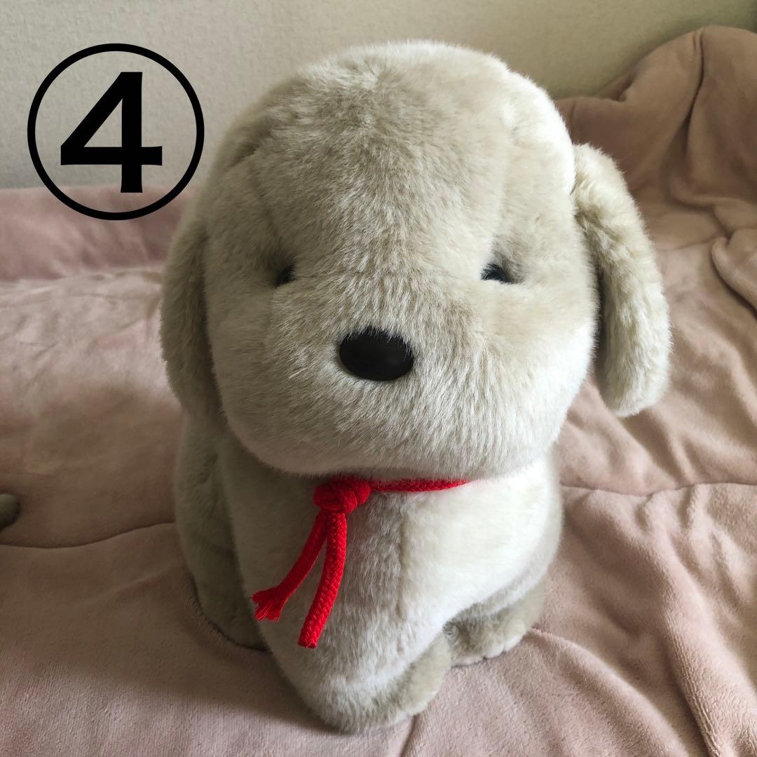 昭和レトロ ヴィンテージ うめ吉 お座りポーズ ぬいぐるみ 4コセット