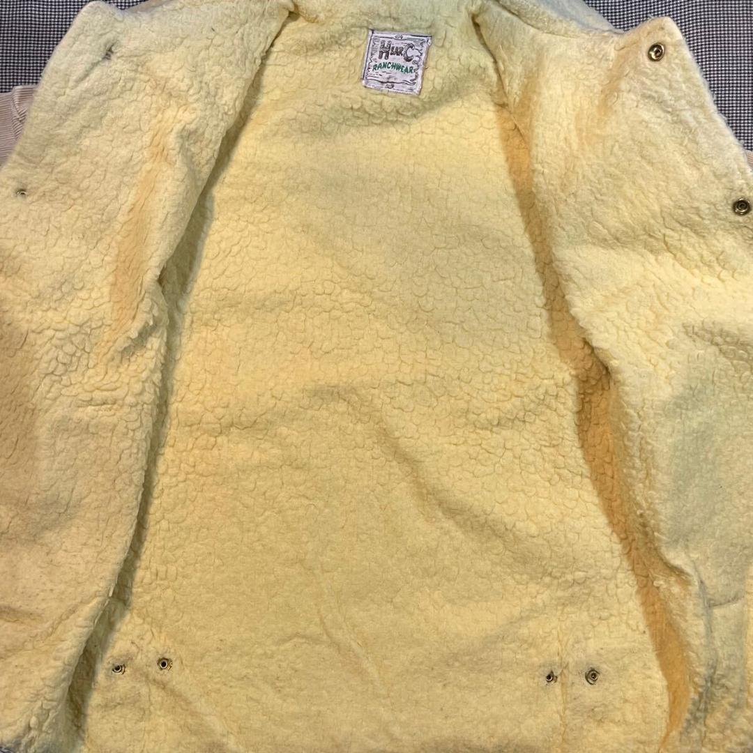 50s H BAR C ランチコート 裏ボアジャケット エイチバーシー 50年代