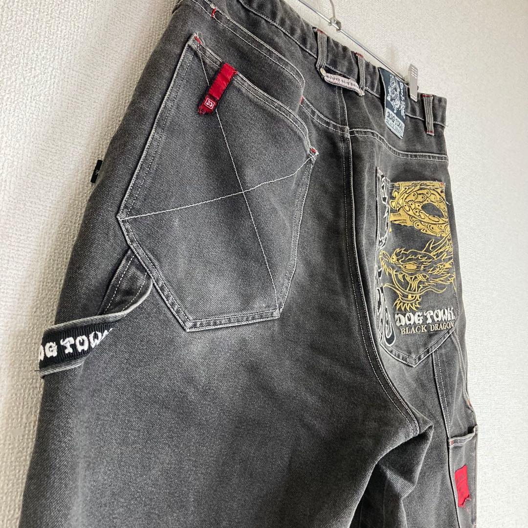 DOG TOWN BLACK DRAGON ショート加工デニムパンツ 刺繡 黒龍 - メルカリ