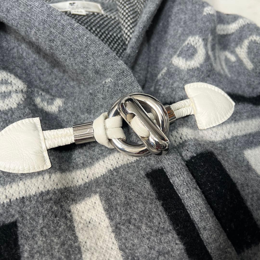 《希少ヴィンテージ》courreges クレージュ ニットダッフルコート 総柄