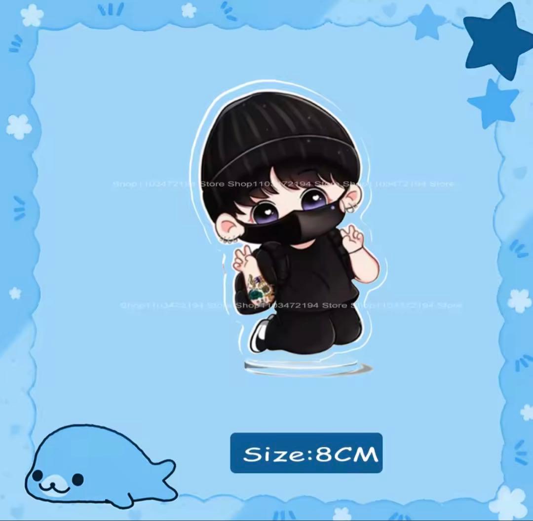 BTS Jung kook グク イラストアクリルスタンド トレカ付き - メルカリ
