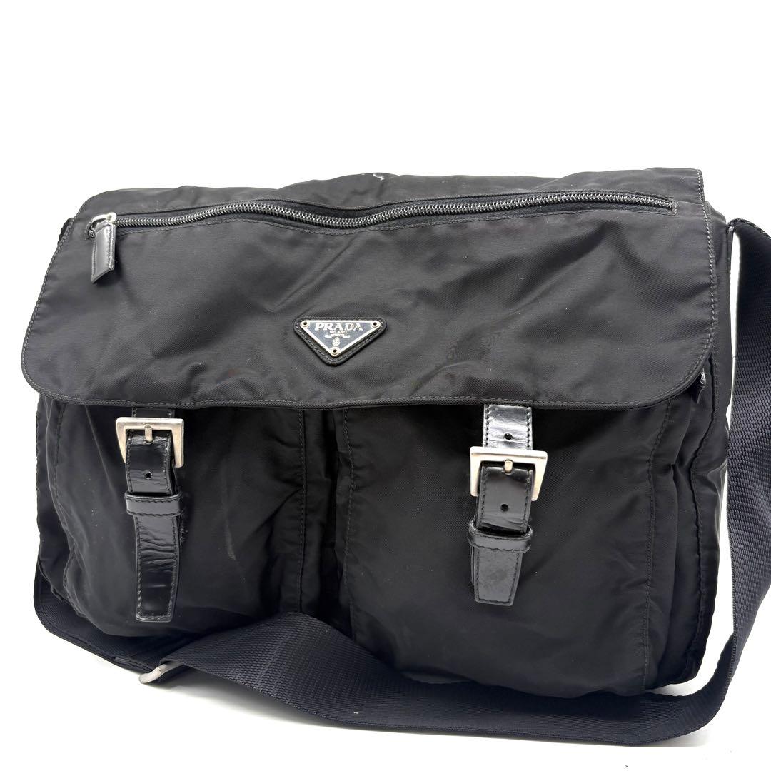【大人気！✨】プラダ PRADA ショルダーバッグ メッセンジャーバッグ 黒 PRADA（プラダ） ショルダーバッグ メッセンジャーバッグ ナイロン