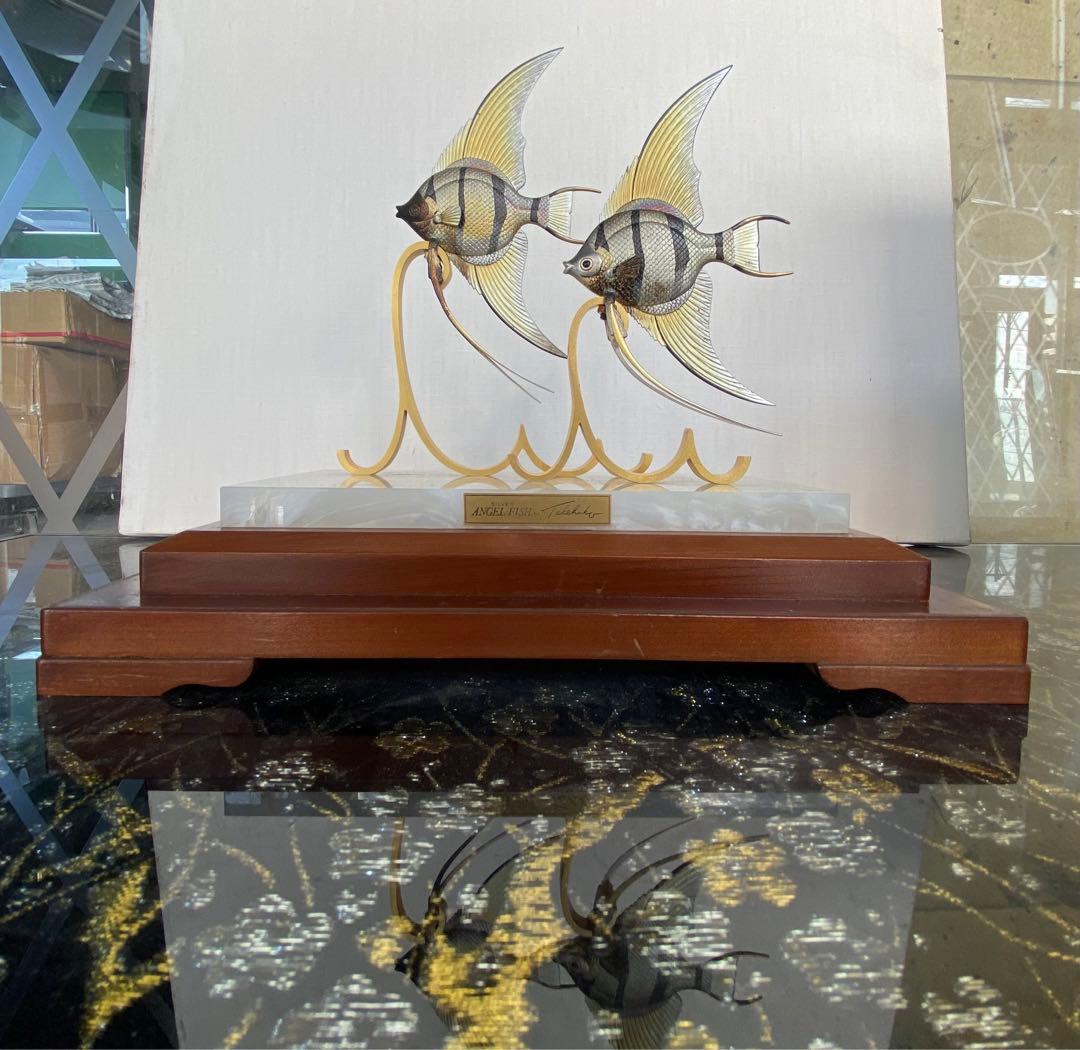 TAKEHIKO武比古 日本伝統工芸銀製エンゼルフィッシュ2号2匹44万の品