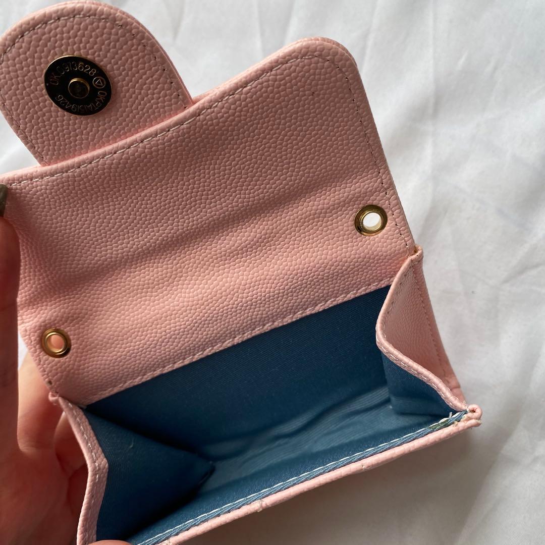 CHANEL ピンク キルティング 二つ折り財布 コインケース ノベルティ