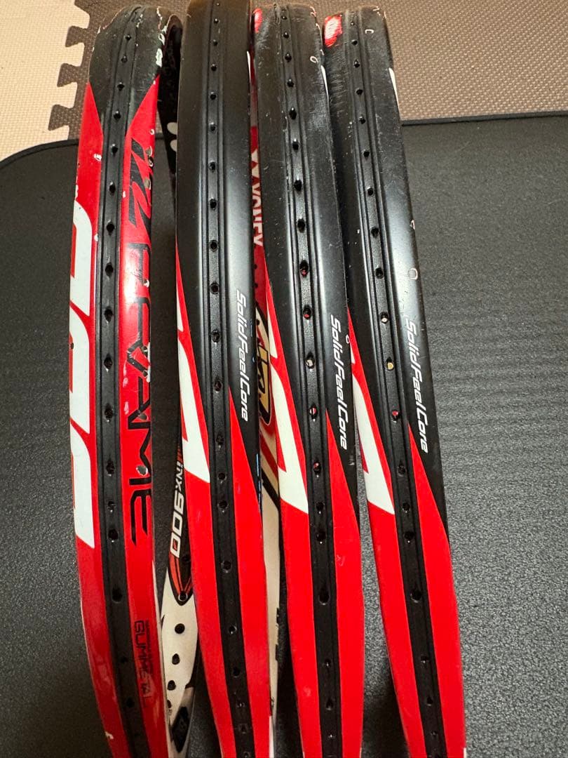 廃盤】ソフトテニスラケット計4本＋キャリーケースセット ヨネックス