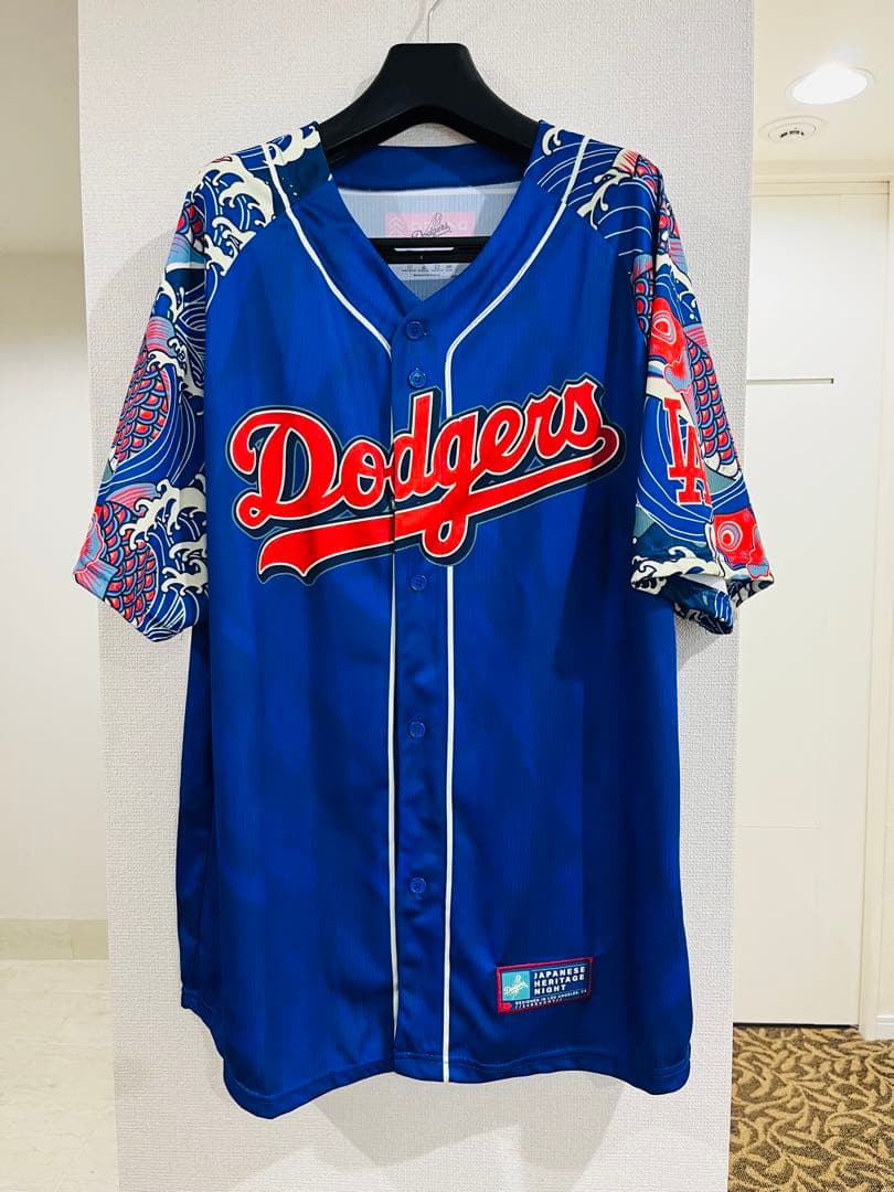 ロサンゼルスドジャース ユニフォーム ジャパンナイト XLユニフォーム 青色 ロサンゼルスドジャース ユニフォーム ジャパンナイト XLユニフォーム 青色