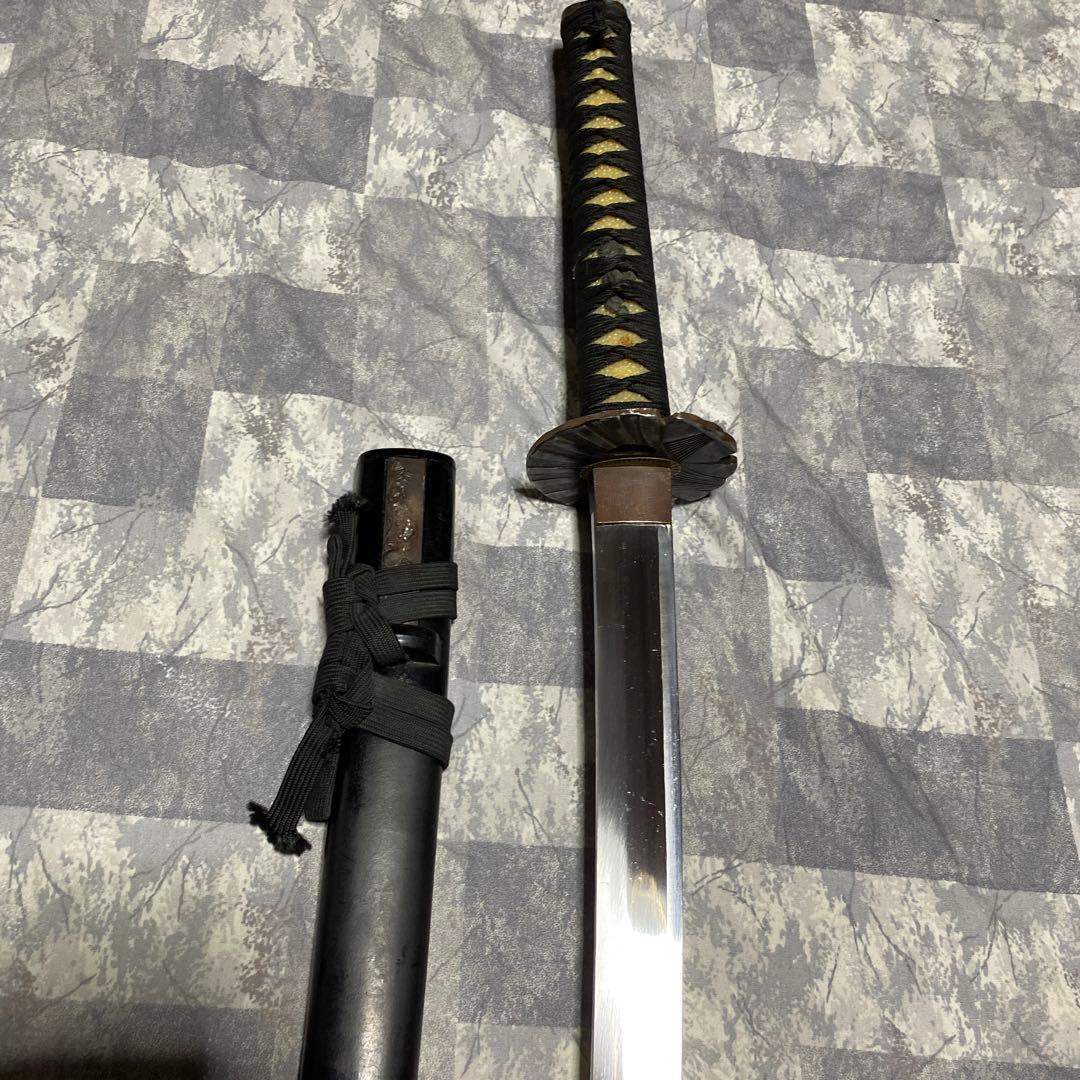 模造刀大刀 黒柄 扇鉄丸鍔 黒鞘