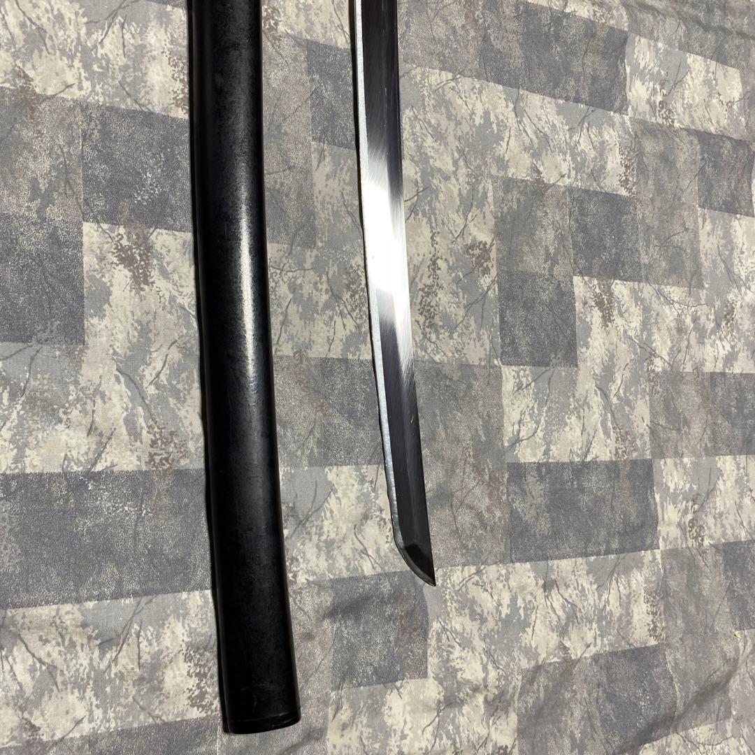 模造刀大刀 黒柄 扇鉄丸鍔 黒鞘