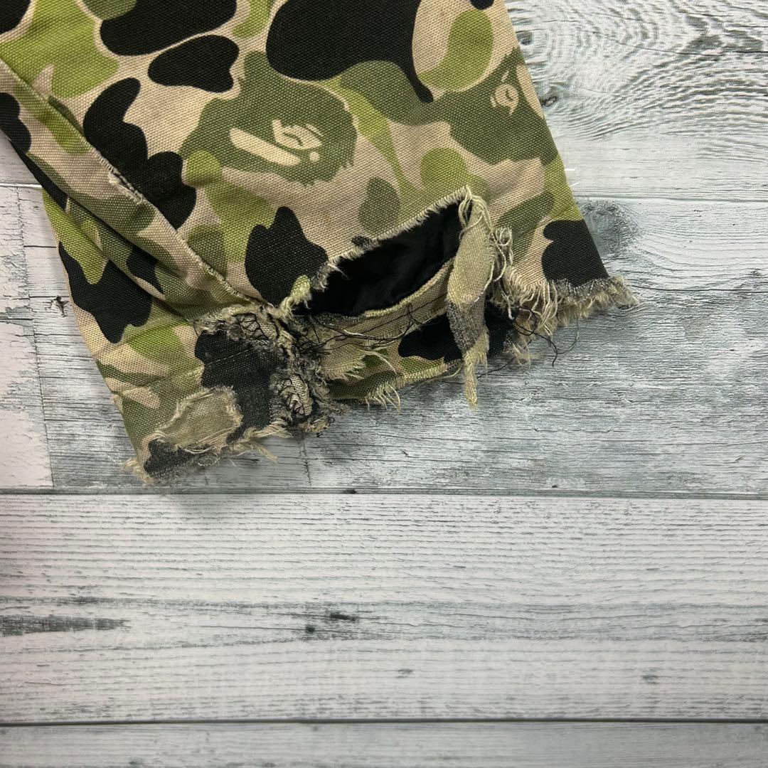 90s 00s アベイシングエイプ カモ柄 ジャケット XL M-65 難あり - メルカリ