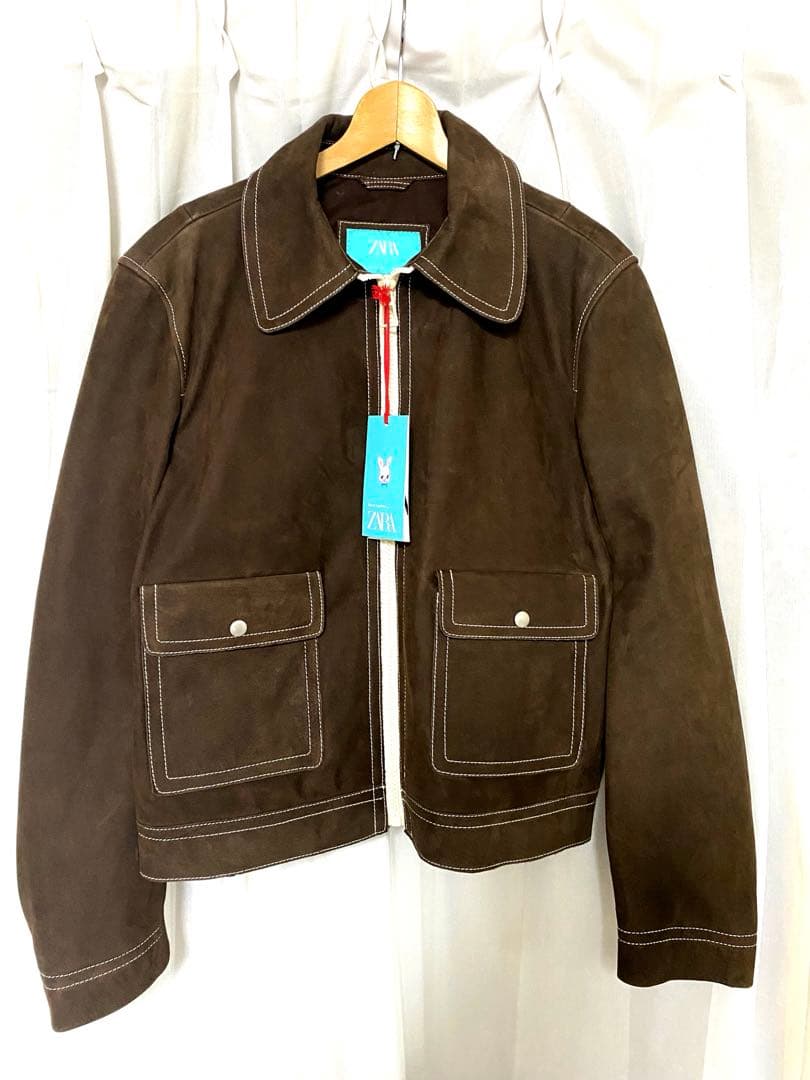 新品ZARAトップステッチ レザージャケット コラボHARRY LAMBERT - メルカリ