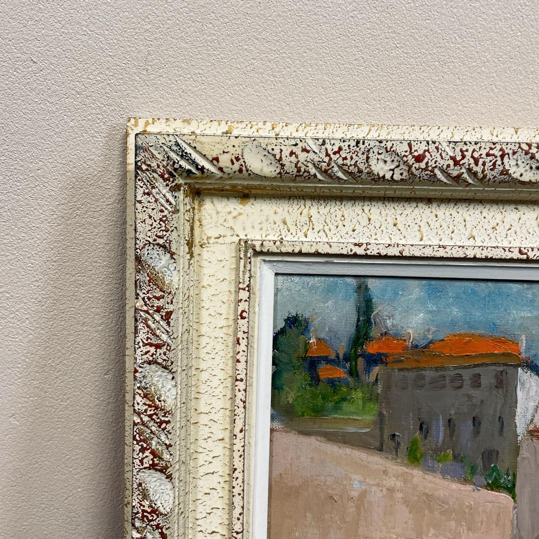 大滝真弘「アッシジ」油彩　真作 世界堂額装 風景画 イタリア