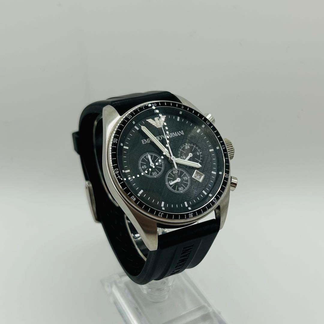 新品電池交換済】EMPORIO ARMANI クロノグラフ 腕時計 アルマーニ