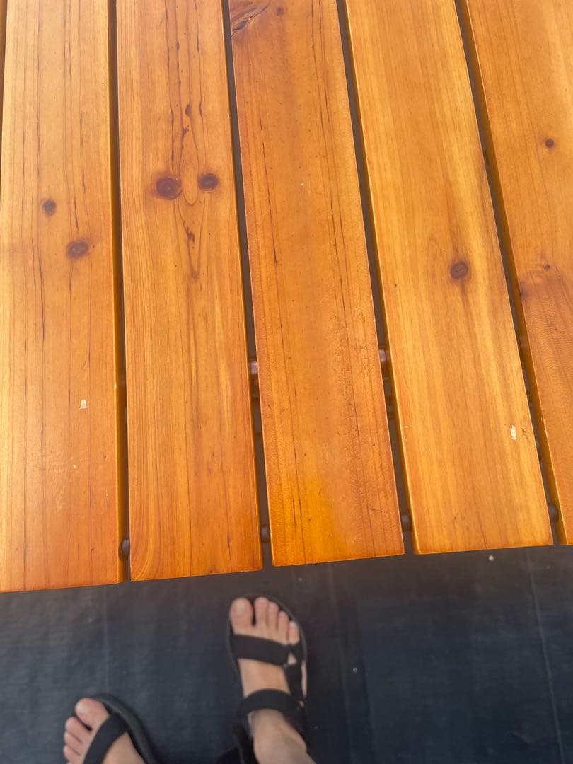 Coleman 折りたたみ木製テーブル 大の通販はau PAY マーケット - 輸入