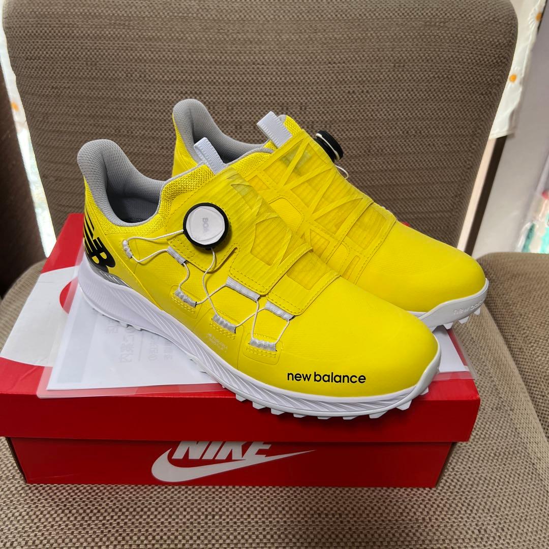 新品】ニューバランス ゴルフシューズ UGH1001Y イエロー - メルカリ