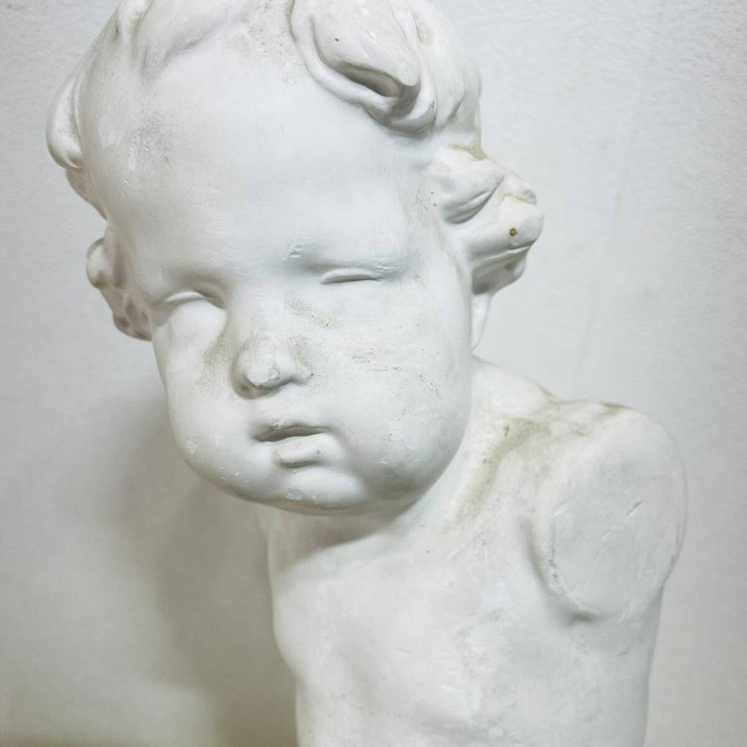 石膏像 小児立像 キューピット 美術 小僧 助川 重さ2.3キロ X905