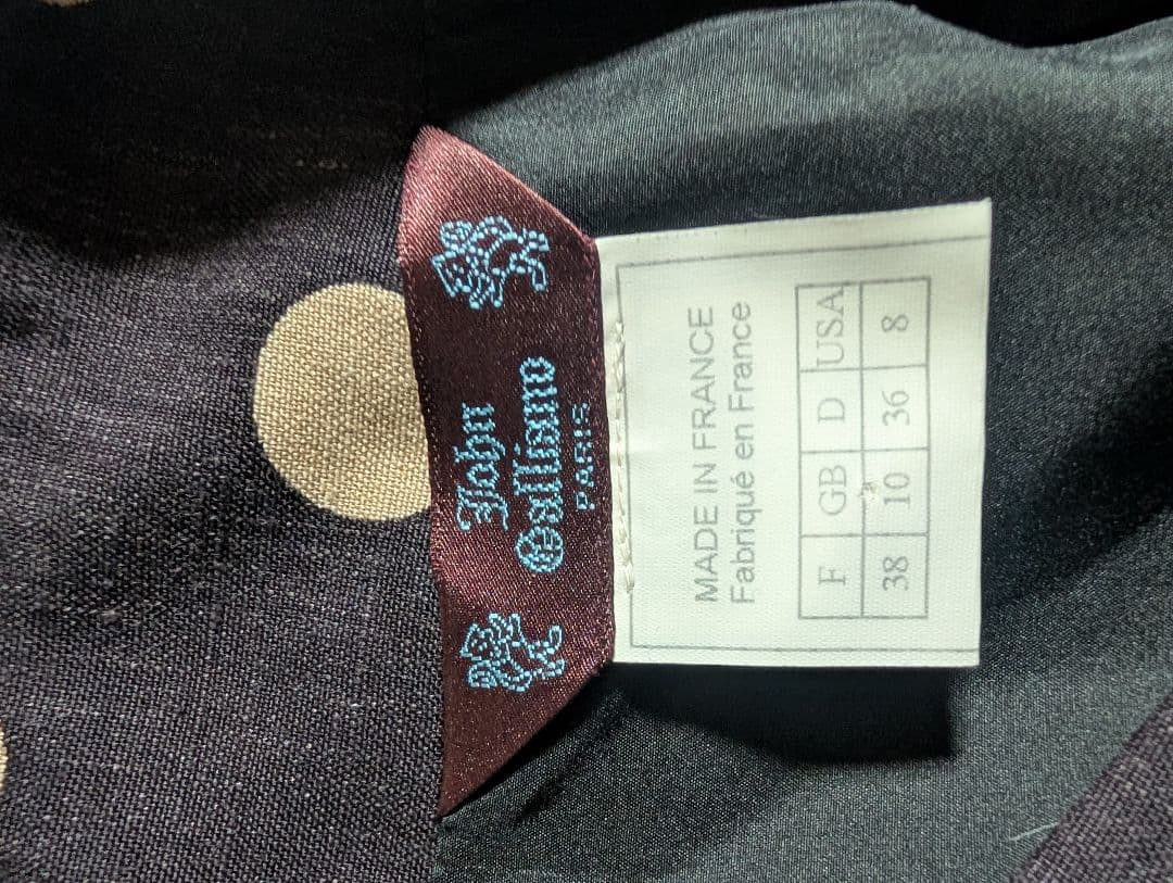 John Galliano ジョン・ガリアーノ 工場 とても可愛いドット柄スーツ