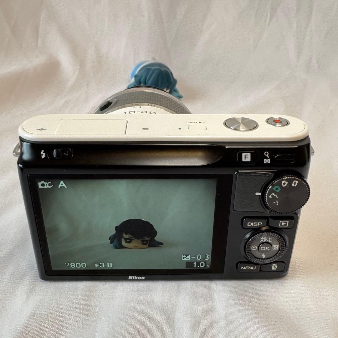 動作確認⭕️】Nikon 1 J2 ホワイト ミラーレスカメラ ズームレンズ