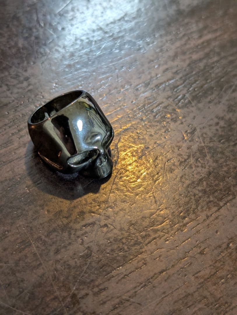 ナンバーナイン スカルリング ブラックコーティング 15号 - メルカリ