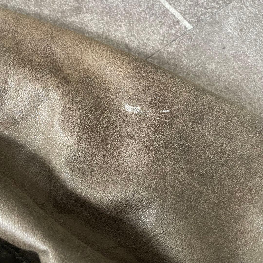 80-90'sa 鬼フェード 本革 A-2 レザーフライトジャケットL 短丈