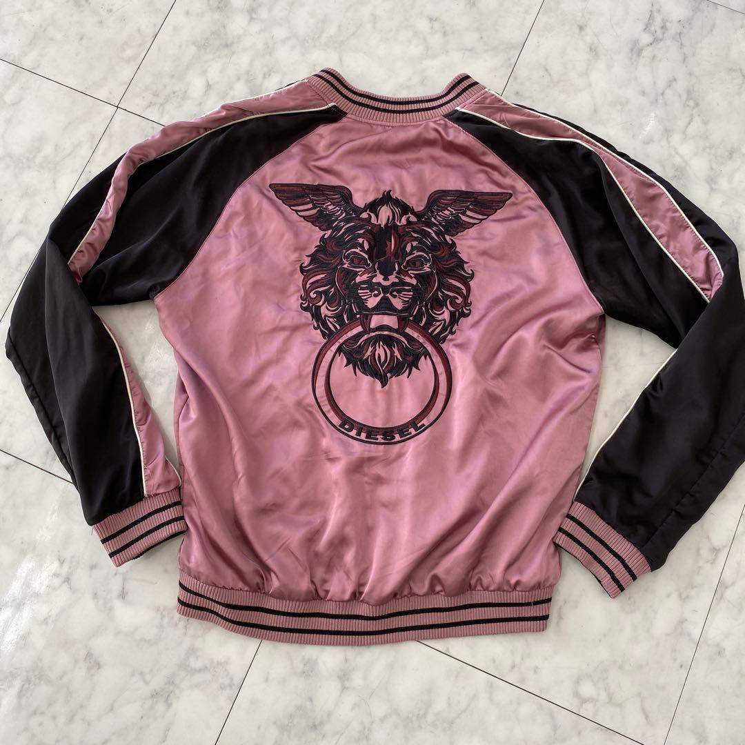 DIESEL リバーシブルスカジャン L 狼オオカミ