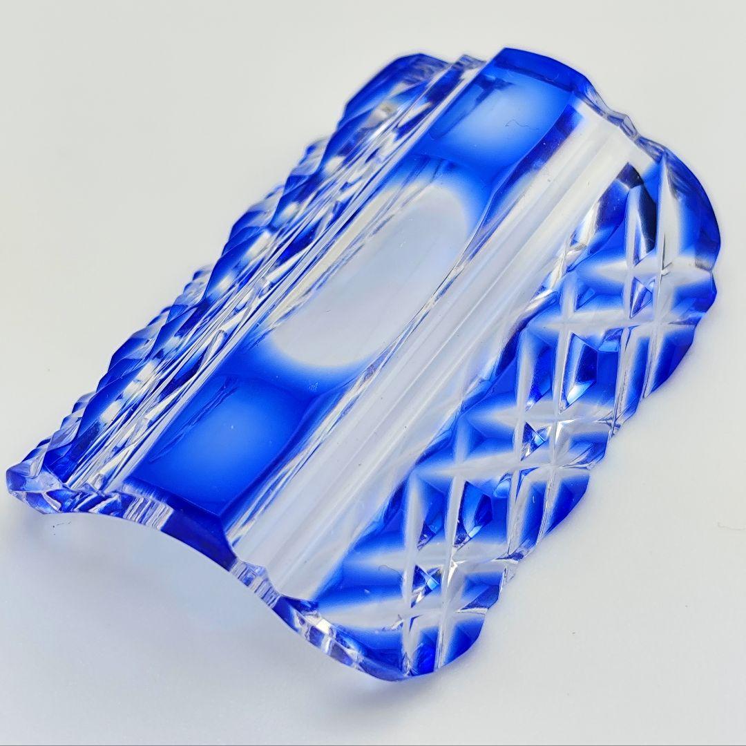 ☆美品☆島津薩摩ガラス工芸 薩摩切子 箸置（切子、江戸切子、薩摩切子
