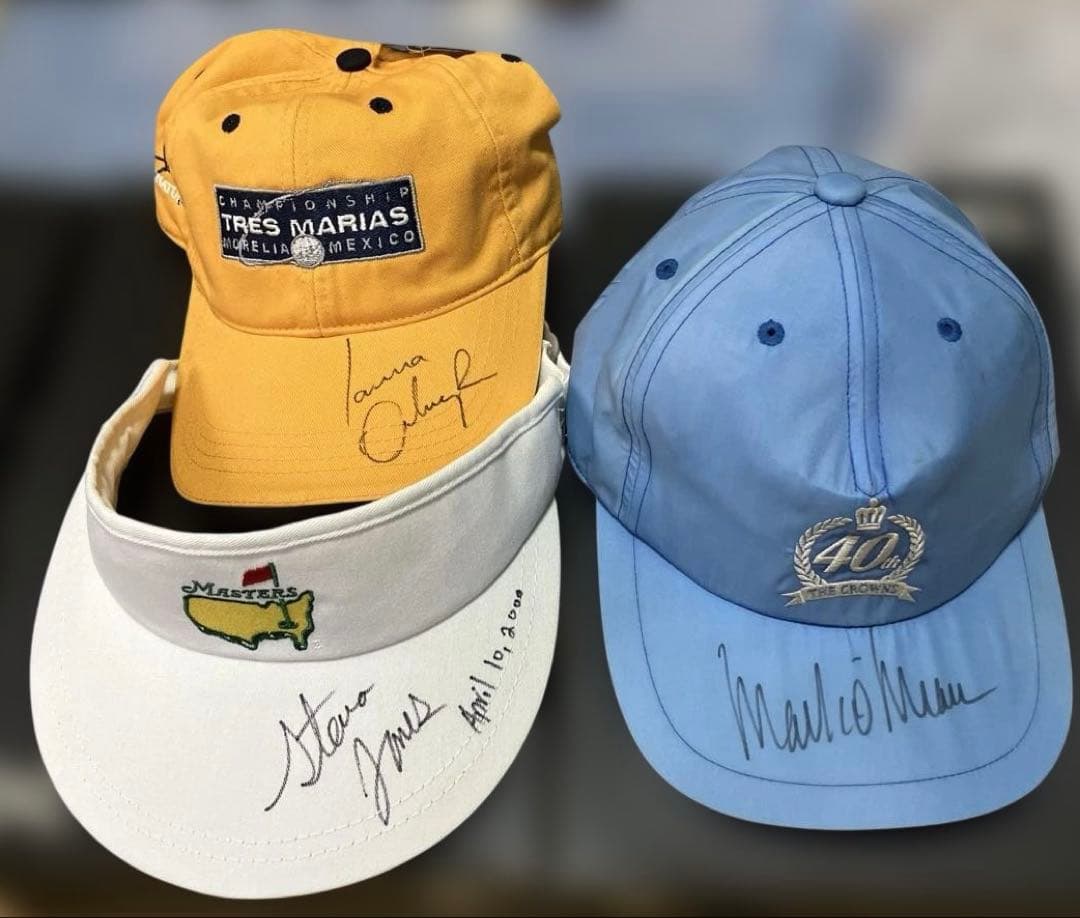 海外プロゴルファー直筆サイン入りキャップ プロゴルファー サイン入りキャップ 13個 イボミ・原江里菜・アンシネ