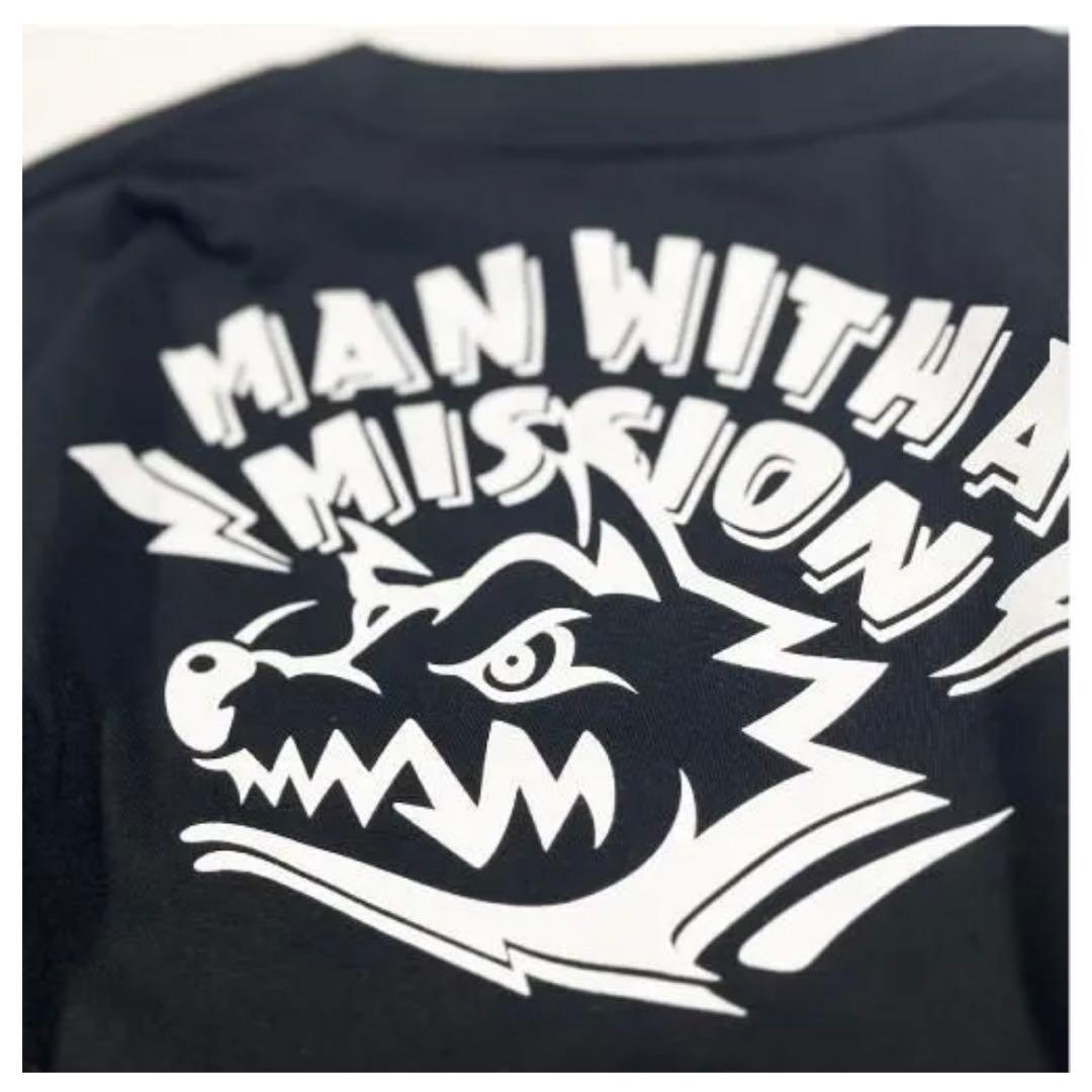 マンウィズ　Too many ゴッツ ロンT（ブラック×ホワイト）　XXL