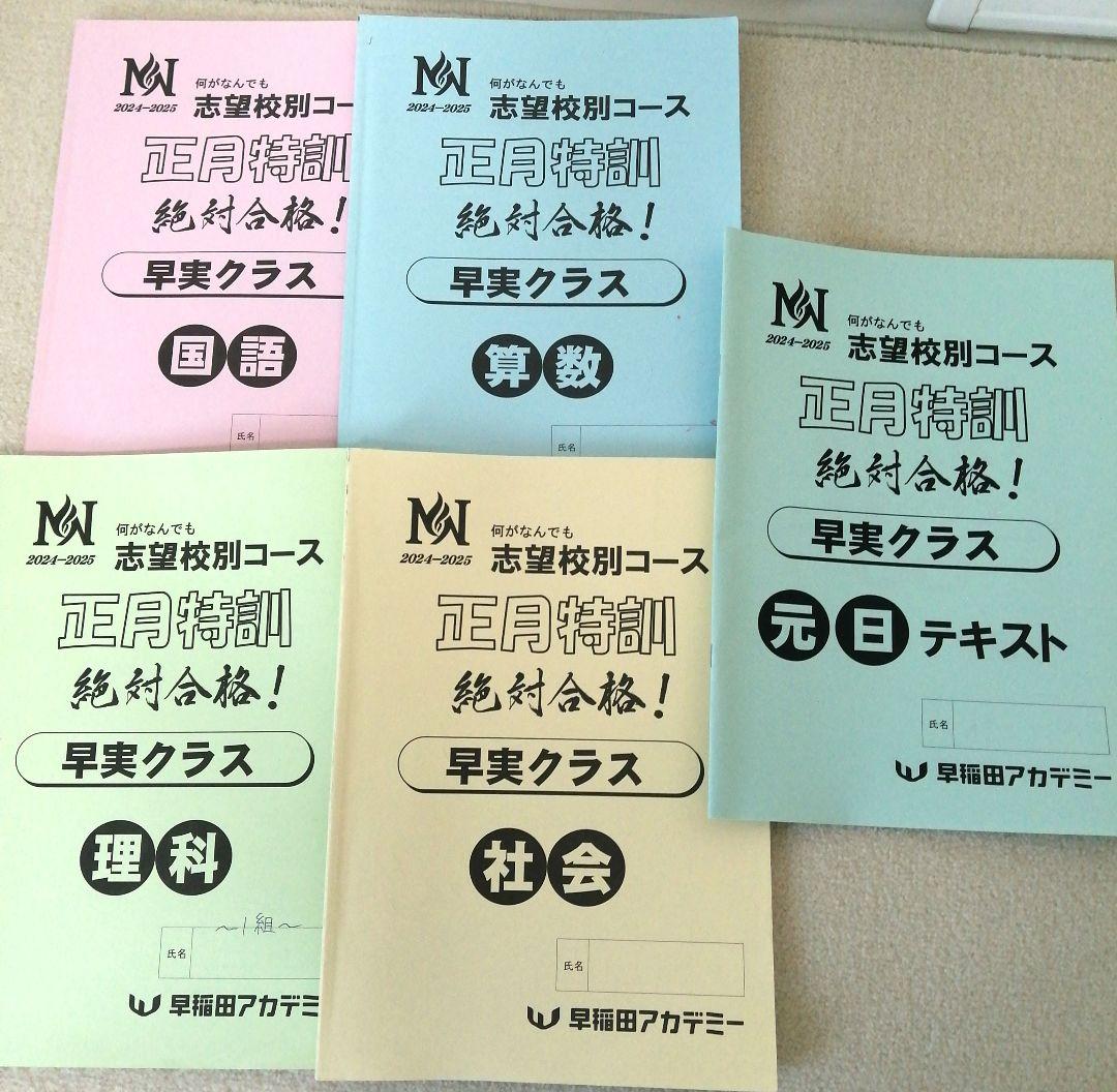 ☆早稲アカNN早実クラス 正月特訓 直前特講 2025年受験組☆ - メルカリ