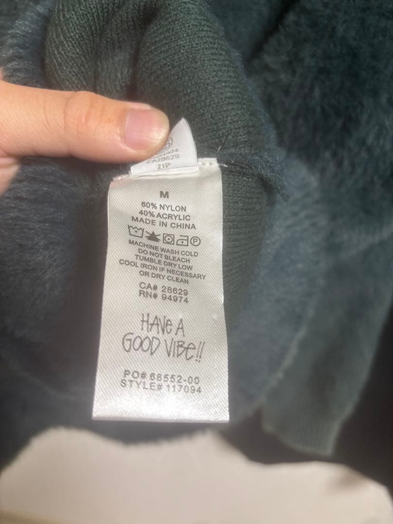 Stussy ダークグリーン カーディガン M