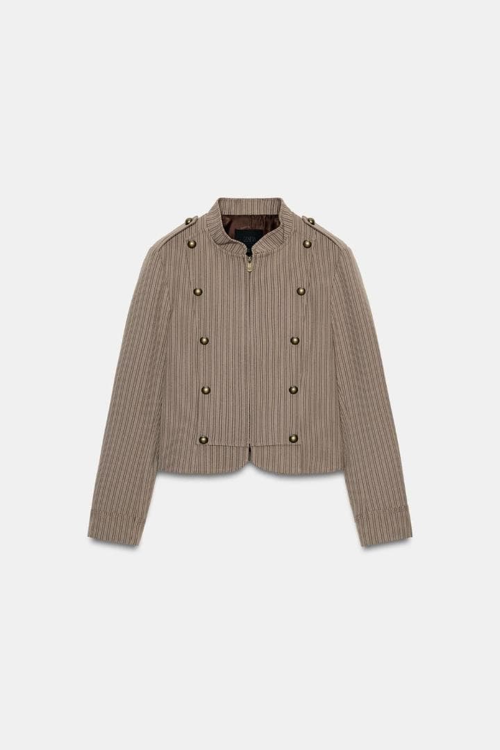 完売品 ZARA ストライプ柄フィットブレザー Sサイズ - メルカリ